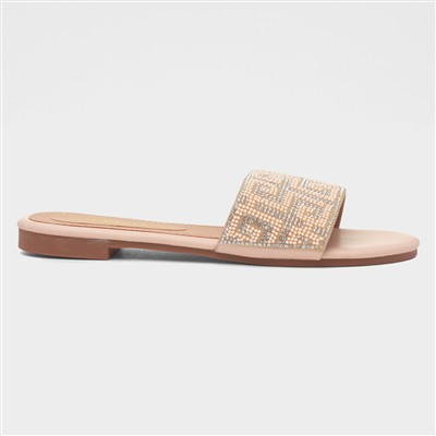 Oceana Womens Beige Mule Sandal