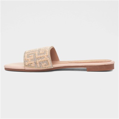 Oceana Womens Beige Mule Sandal
