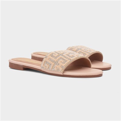 Oceana Womens Beige Mule Sandal