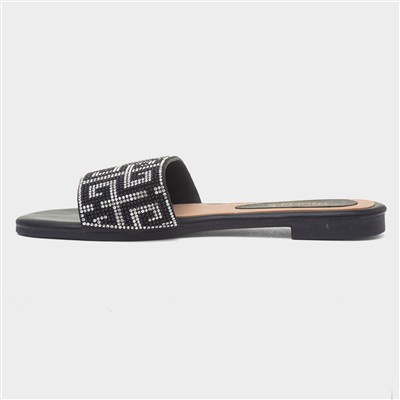 Oceana Womens Black Mule Sandal