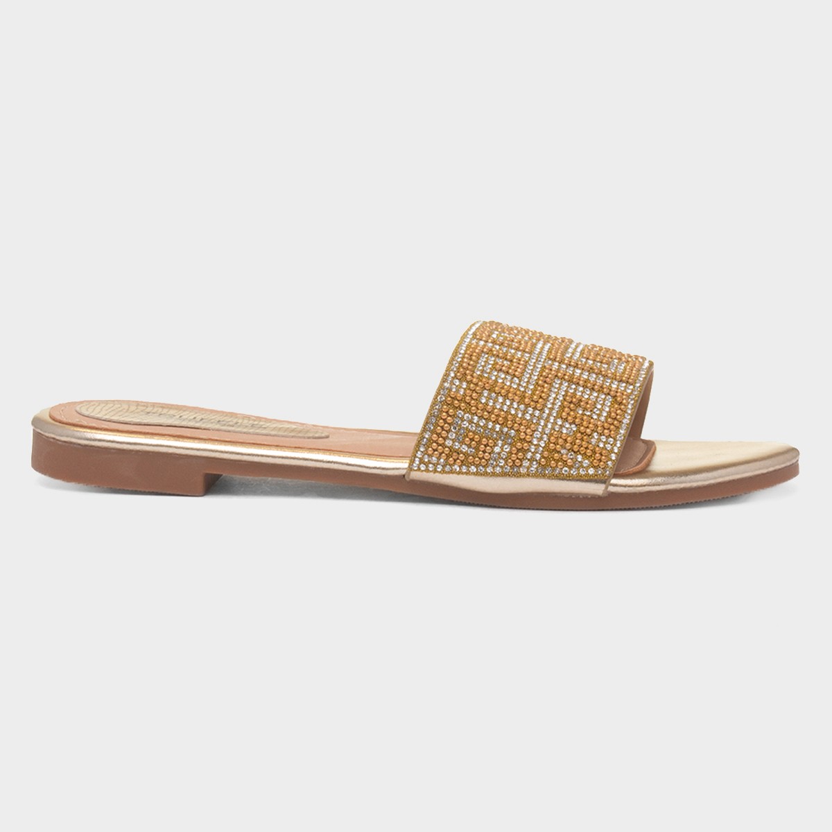 Oceana Womens Gold Mule Sandal