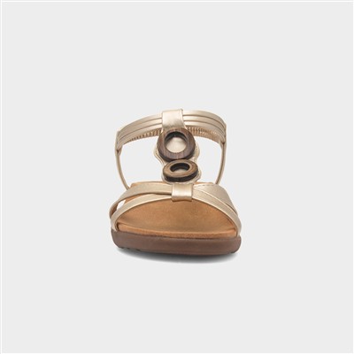 Alison Womens Gold Sandal