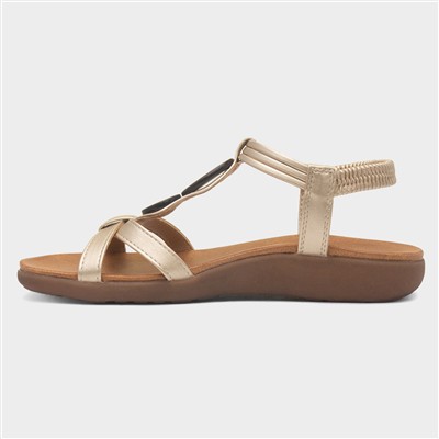Alison Womens Gold Sandal