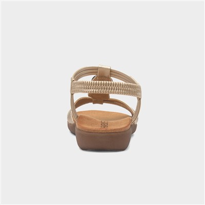 Alison Womens Gold Sandal