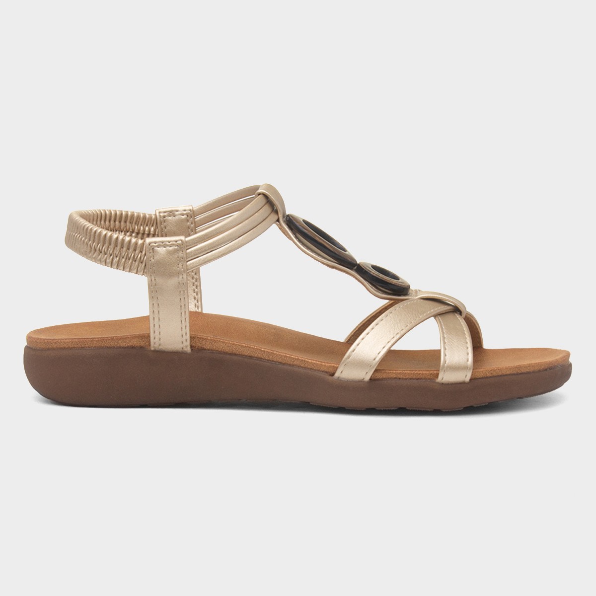 Alison Womens Gold Sandal