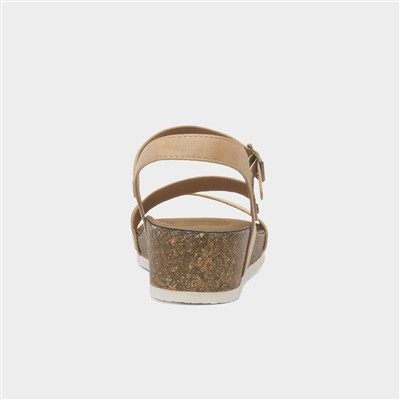 Cluster Womens Beige Wedge Sandal