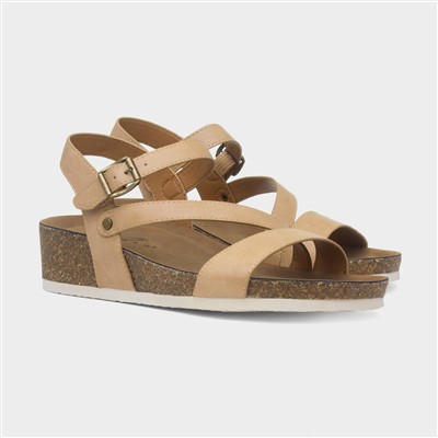 Cluster Womens Beige Wedge Sandal