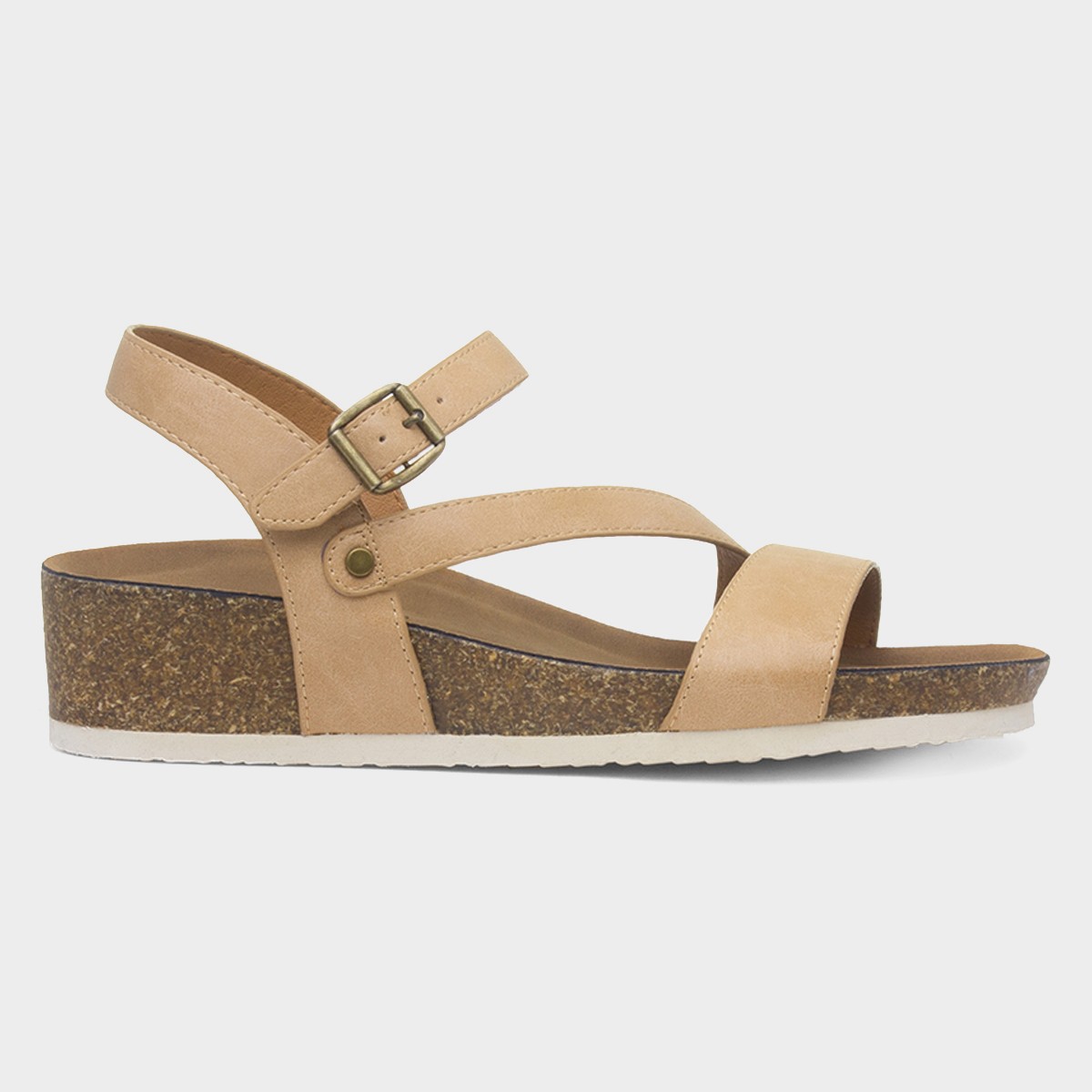 Cluster Womens Beige Wedge Sandal