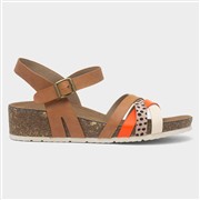 Lunar Selina Womens Camel Strappy Wedge Sandal (Click For Details)