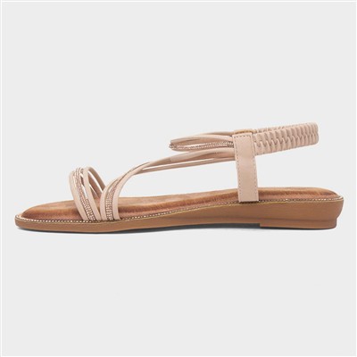 Aruba Womens Nude Strappy Sandal