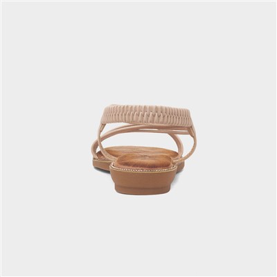 Aruba Womens Nude Strappy Sandal