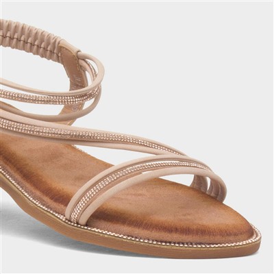 Aruba Womens Nude Strappy Sandal
