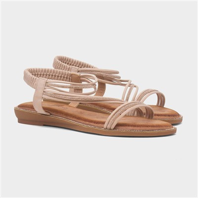 Aruba Womens Nude Strappy Sandal