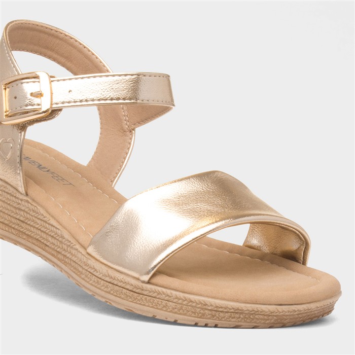 Sara Womens Gold Sandal