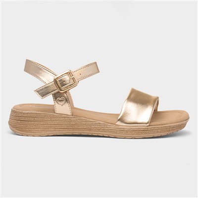 Sara Womens Gold Sandal