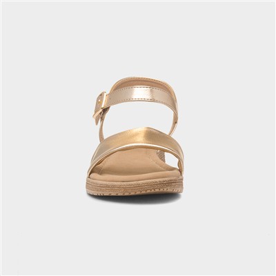 Sara Womens Gold Sandal