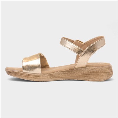 Sara Womens Gold Sandal