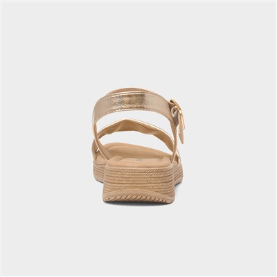 Sara Womens Gold Sandal