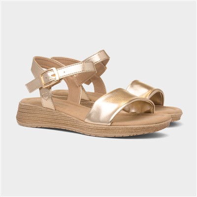 Sara Womens Gold Sandal
