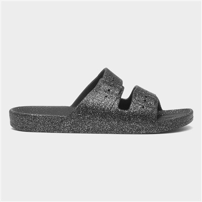 Brooke Womens Black Glitter Sandal