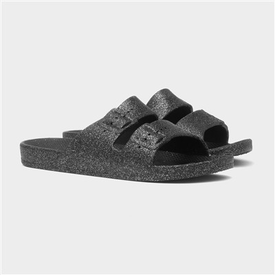 Brooke Womens Black Glitter Sandal
