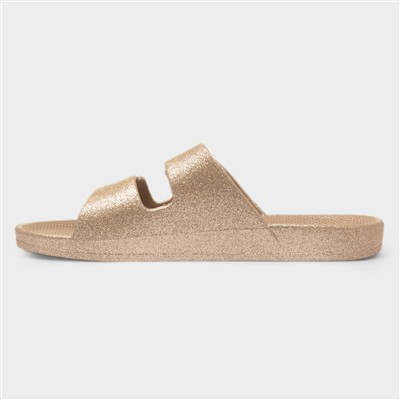 Brooke Womens Gold Glitter Sandal