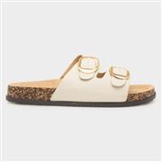 Krush Tara Womens Cream Double Buckle Sandal (Click For Details)