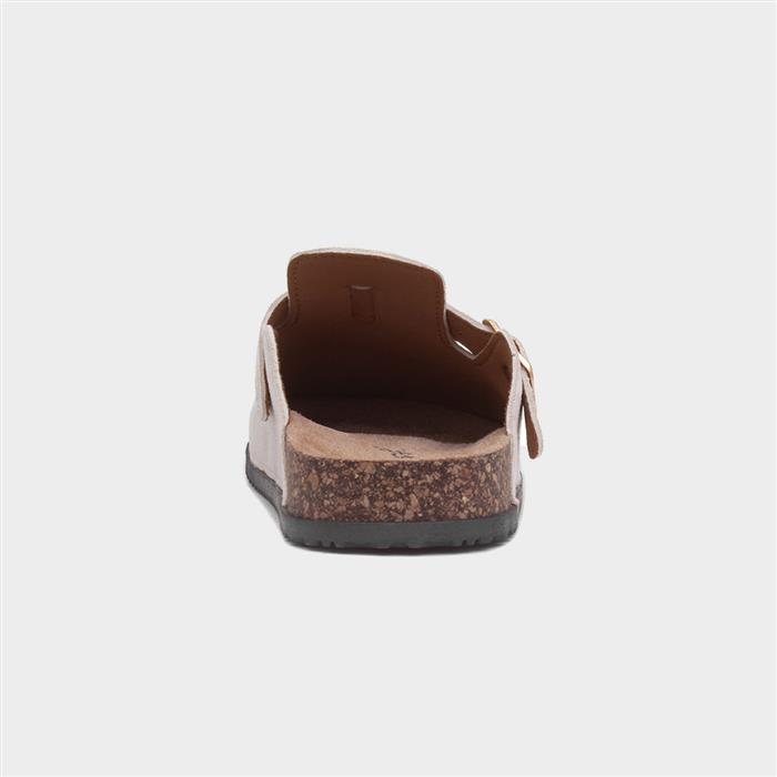 Imogen Womens Taupe Closed Toe Mule Sandal