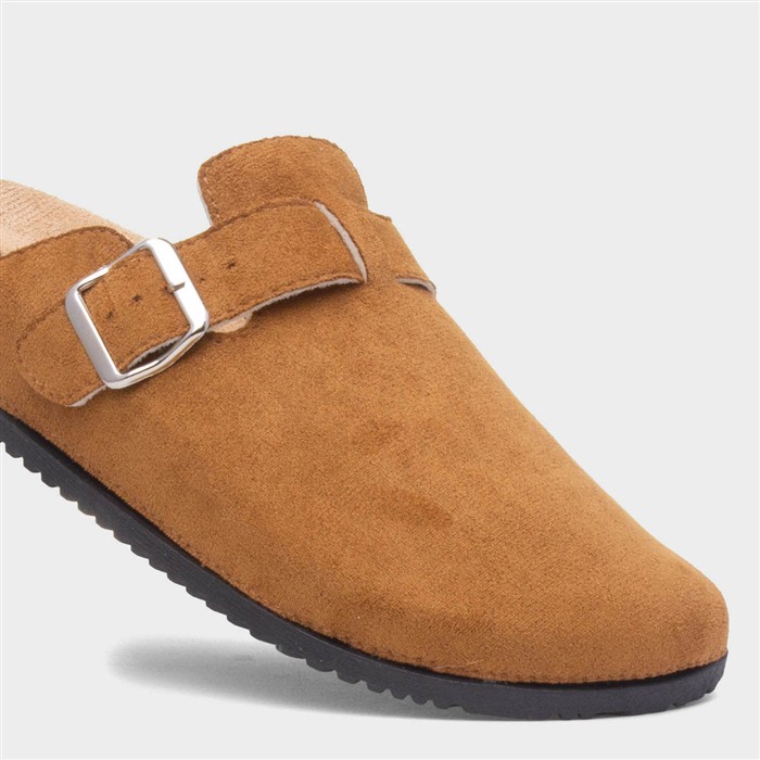 Imogen Womens Camel Closed Toe Mule Sandal