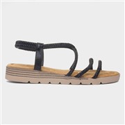 Krush Erica Womens Black Strappy Sandal (Click For Details)