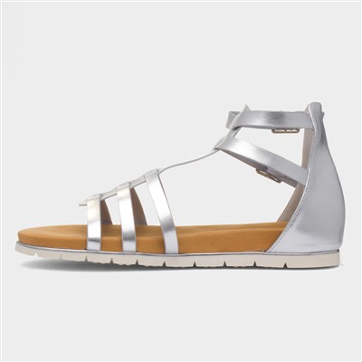 Lynn Womens Silver Gladiator Sandal