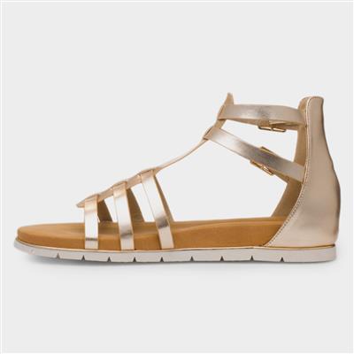 Lynn Womens Gold Gladiator Sandal