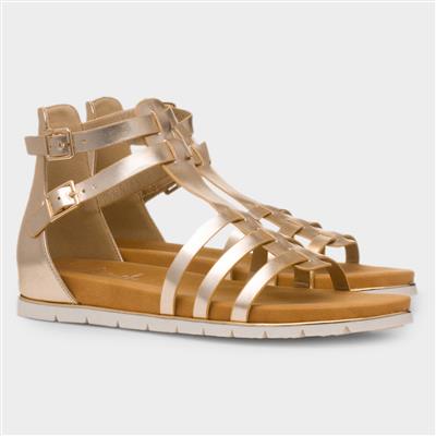 Lynn Womens Gold Gladiator Sandal