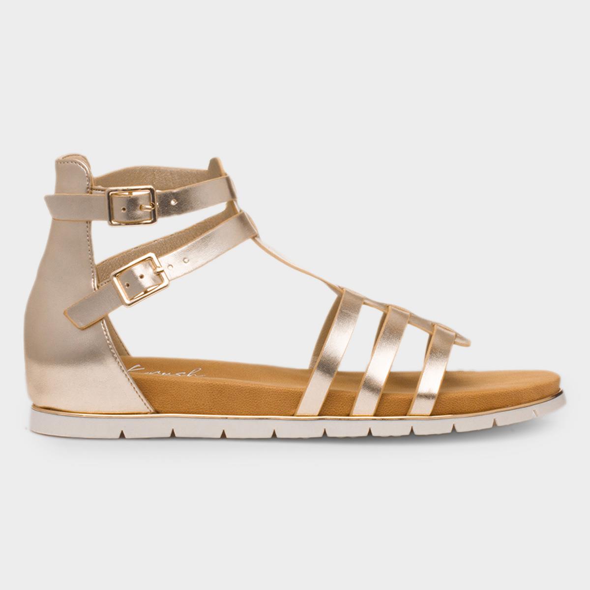 Lynn Womens Gold Gladiator Sandal