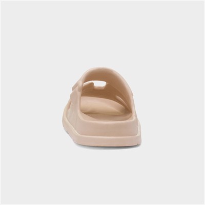 Briella Womens Beige EVA Mule Sandal