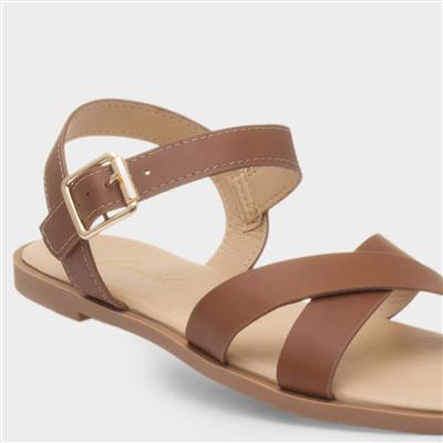 Lottie Womens Tan Wider Fit Sandal