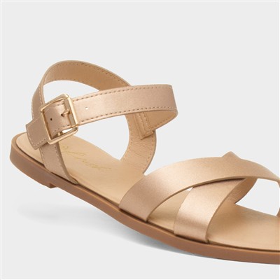 Lottie Womens Rose Gold Wider Fit Sandal