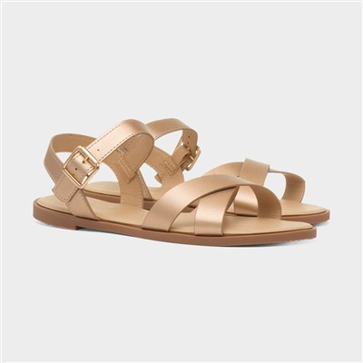 Lottie Womens Rose Gold Wider Fit Sandal