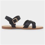 Krush Lottie Womens Black Wider Fit Sandal (Click For Details)