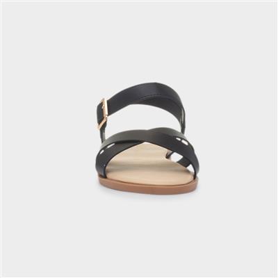 Lottie Womens Black Wider Fit Sandal