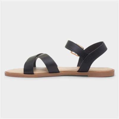 Lottie Womens Black Wider Fit Sandal