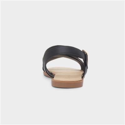 Lottie Womens Black Wider Fit Sandal