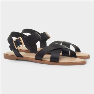 Lottie Womens Black Wider Fit Sandal
