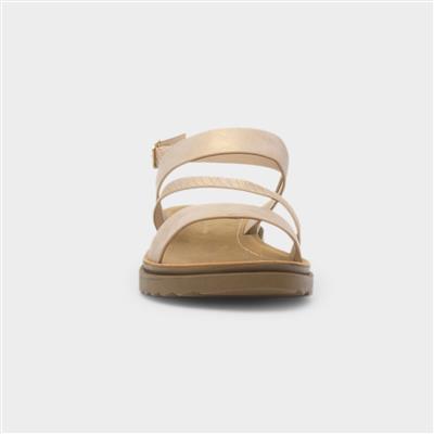 Eden Womens Rose Gold Wider Fit Sandal