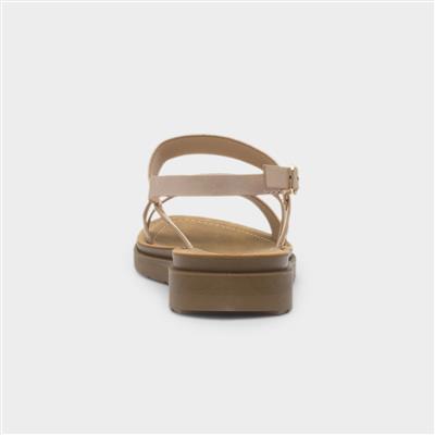 Eden Womens Rose Gold Wider Fit Sandal