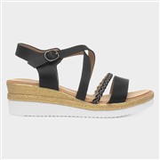 Maya Grace Taylor Womens Black Wedge Sandal (Click For Details)