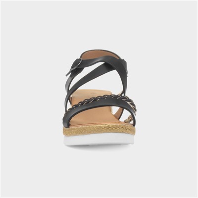 Taylor Womens Black Wedge Sandal