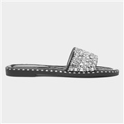 Truffle Gia Womens Black Flat Mule Sandal (Click For Details)