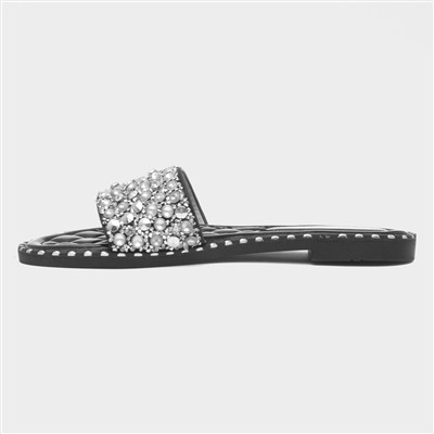 Gia Womens Black Mule Sandal