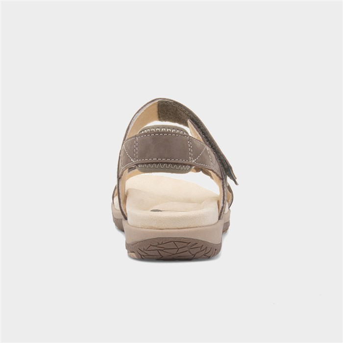 Elara Womens Walnut Leather Sandal